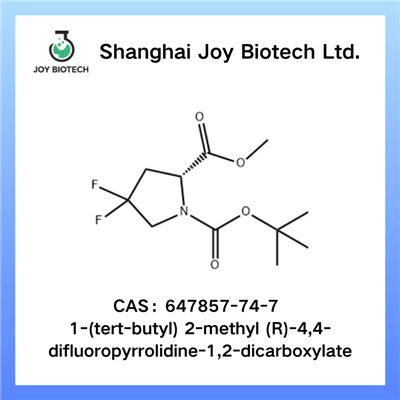 1-(tert-butyl) 2-metyl (R)-4,4-difluoropyrrolidine-1,2-dicarboxylate CAS NO 647857-74-7